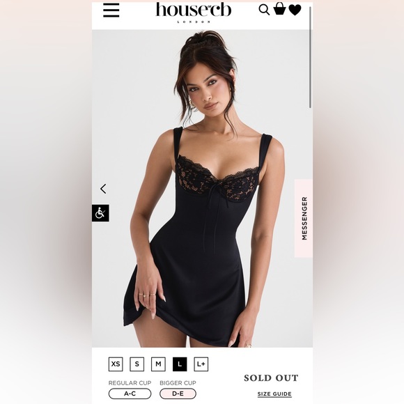 House of CB Adriana Dress - Black, Size Large, Bigger Cup (D-E), NEW WITH TAGS - Picture 2 of 6